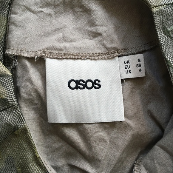 ASOS long sleeve camo top with mesh overlay - Picture 6 of 7